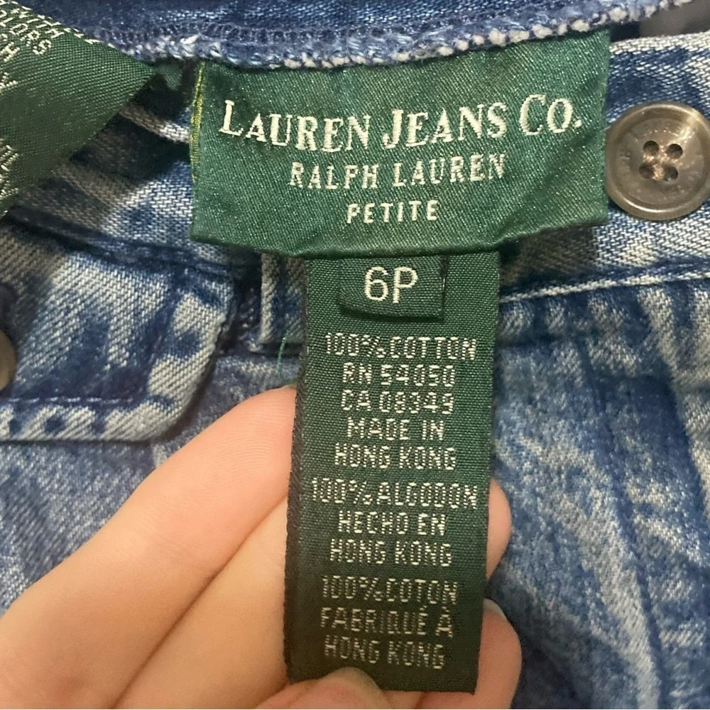 Vintage Ralph Lauren Mom Jeans Tapered Leg Navy Blue Size 6 Petite